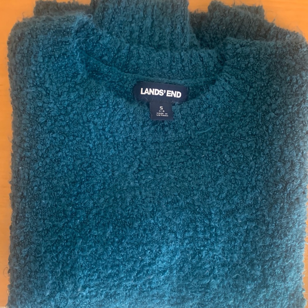 Lands’ End S Dark Teal heavy, warm sweater